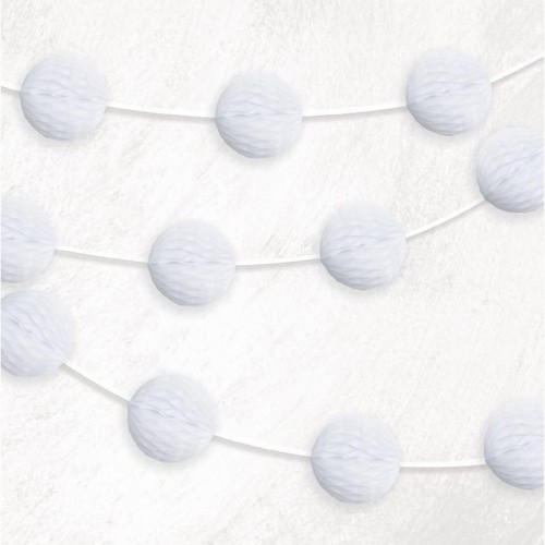 Grinalda Mini Bolas Papel Branco